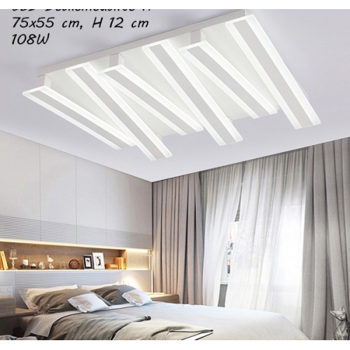 Plafon LED z pilotem 75x55cm 108Watt - P119